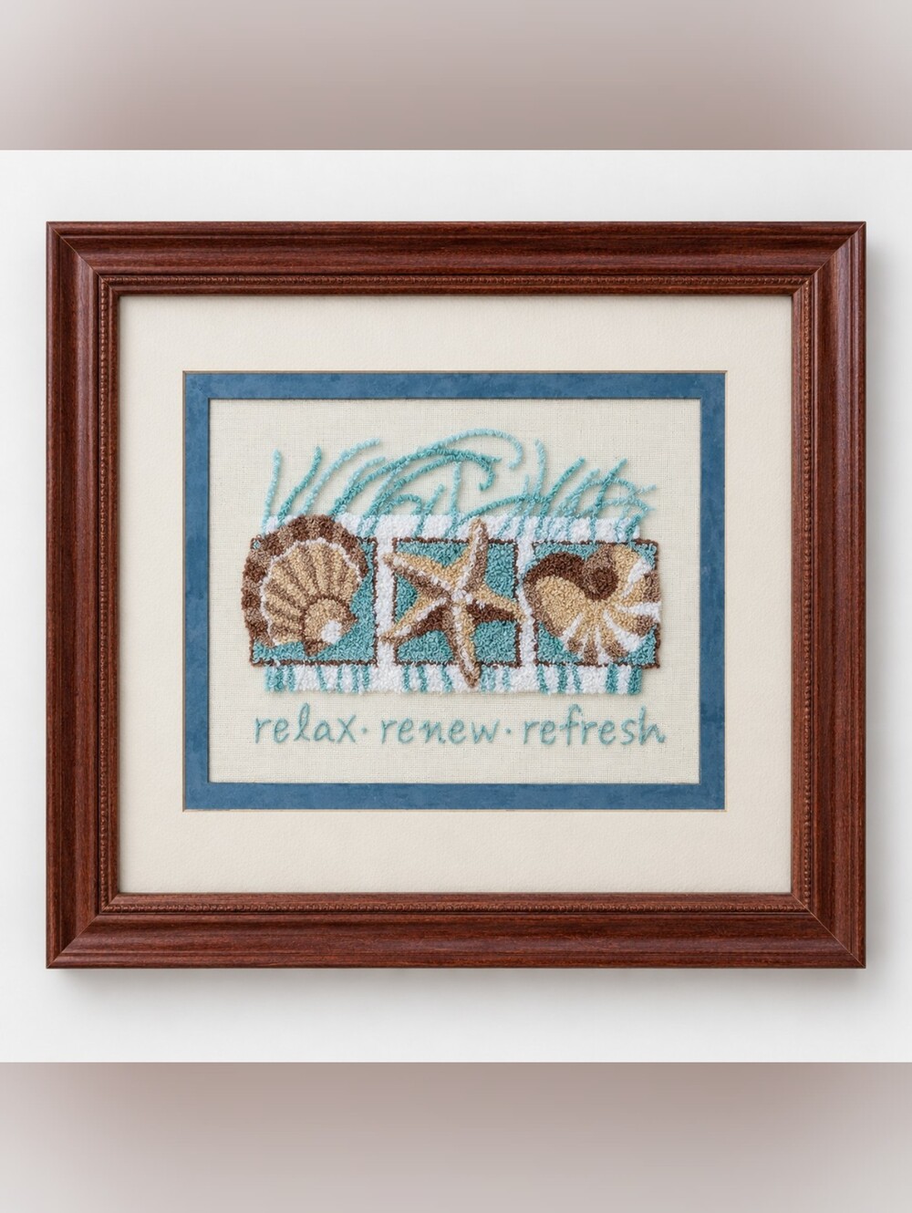 Dimensions Seashells Punch Needle Coastal Art